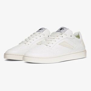 Thousand Fell Women's Court Vegan Leather Sneaker Shoe in White Size W7